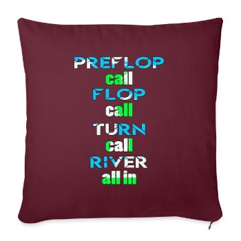 Poker Design call all in - Sofakissenbezug 45 x 45 cm - Burgunderrot - Vorne
