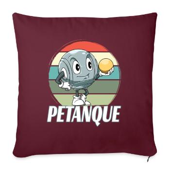 Kugelspiel Petanque Treffer Petanque Spieler - Sofakissenbezug 45 x 45 cm - Burgunderrot - Vorne