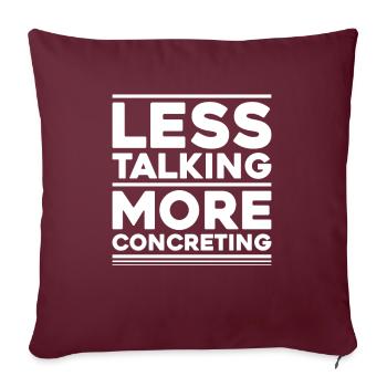 Constructeur de béton Constructeur de béton armé Travailleur du béton - Housse de coussin décorative 45 x 45 cm - bordeaux - Devant