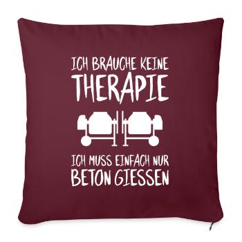 Constructeur de béton Constructeur de béton armé Travailleur du béton - Housse de coussin décorative 45 x 45 cm - bordeaux - Devant