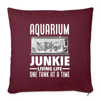 Drôle Aquarist Aquarist Aquarium Cadeau - Housse de coussin décorative 45 x 45 cm - bordeaux - Devant