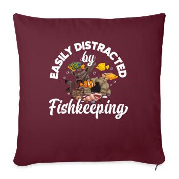 Drôle Aquarist Aquarist Aquarium Cadeau - Housse de coussin décorative 45 x 45 cm - bordeaux - Devant