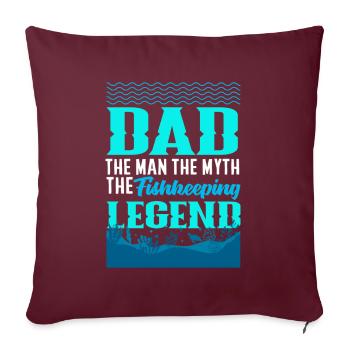 Drôle Aquarist Aquarist Aquarium Cadeau - Housse de coussin décorative 45 x 45 cm - bordeaux - Devant