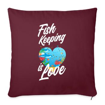 Drôle Aquarist Aquarist Aquarium Cadeau - Housse de coussin décorative 45 x 45 cm - bordeaux - Devant