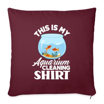 Drôle Aquarist Aquarist Aquarium Cadeau - Housse de coussin décorative 45 x 45 cm - bordeaux - Devant