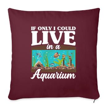 Drôle Aquarist Aquarist Aquarium Cadeau - Housse de coussin décorative 45 x 45 cm - bordeaux - Devant