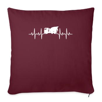 Constructeur de béton Constructeur de béton armé Travailleur du béton - Housse de coussin décorative 45 x 45 cm - bordeaux - Devant