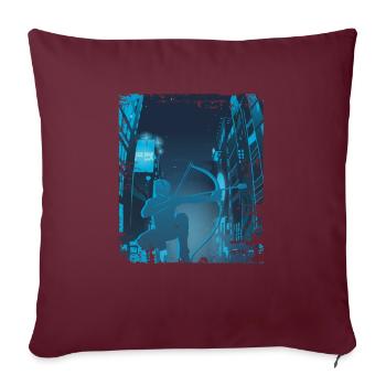 Arrowtag de la ville asiatique - Housse de coussin décorative 45 x 45 cm - bordeaux - Devant
