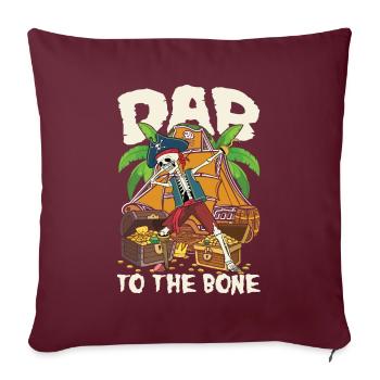 Dab To The Bone für einen Piraten Fan - Sofakissenbezug 45 x 45 cm - Burgunderrot - Vorne