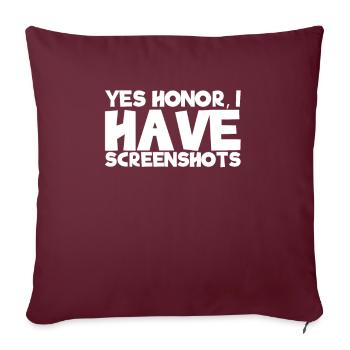 Oui Honor I Have Screenshots Lawyer Funny - Housse de coussin décorative 45 x 45 cm - bordeaux - Devant