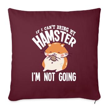 Drôle de cadeau de hamster - Housse de coussin décorative 45 x 45 cm - bordeaux - Devant