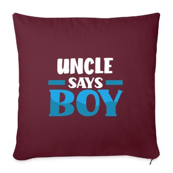 Team Boy Team Young Uncles Gender Reveal Party - Housse de coussin décorative 45 x 45 cm - bordeaux - Devant