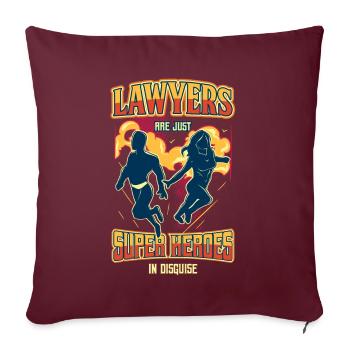 Les avocats ne sont que des super-héros déguisés - Housse de coussin décorative 45 x 45 cm - bordeaux - Devant