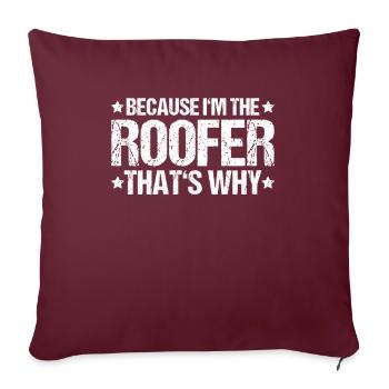 Dachdecker Dachdeckerei Dachdecken Toiture - Housse de coussin décorative 45 x 45 cm - bordeaux - Devant