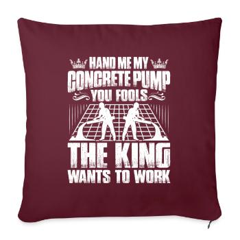 Constructeur de béton Constructeur de béton armé Travailleur du béton - Housse de coussin décorative 45 x 45 cm - bordeaux - Devant