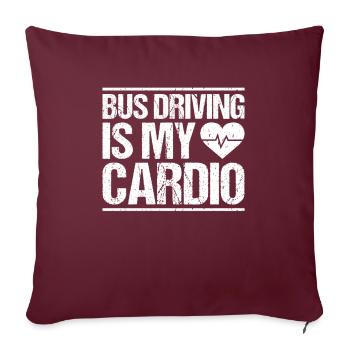 Chauffeur d’autobus Chauffeur d’autobus Autobus chauffeur d’autobus scolaire - Housse de coussin décorative 45 x 45 cm - bordeaux - Devant