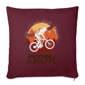 Descente, VTT - Housse de coussin décorative 45 x 45 cm - bordeaux - Devant