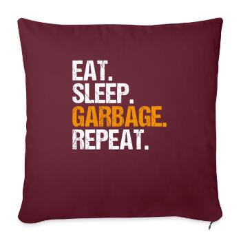 Spécialiste du recyclage et de la gestion des déchets - Housse de coussin décorative 45 x 45 cm - bordeaux - Devant