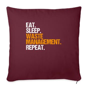 Spécialiste du recyclage et de la gestion des déchets - Housse de coussin décorative 45 x 45 cm - bordeaux - Devant