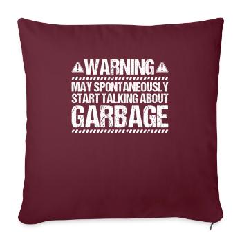 Spécialiste du recyclage et de la gestion des déchets - Housse de coussin décorative 45 x 45 cm - bordeaux - Devant