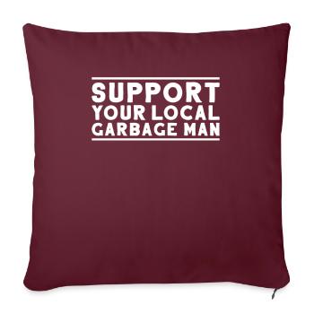 Spécialiste du recyclage et de la gestion des déchets - Housse de coussin décorative 45 x 45 cm - bordeaux - Devant