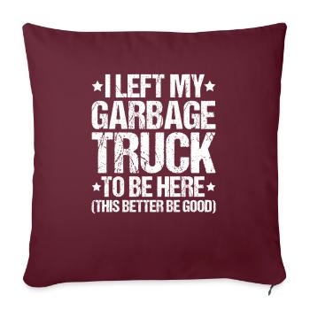 Spécialiste du recyclage et de la gestion des déchets - Housse de coussin décorative 45 x 45 cm - bordeaux - Devant