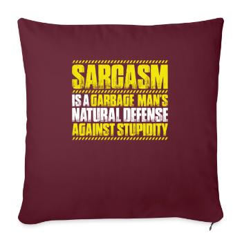 Spécialiste du recyclage et de la gestion des déchets - Housse de coussin décorative 45 x 45 cm - bordeaux - Devant