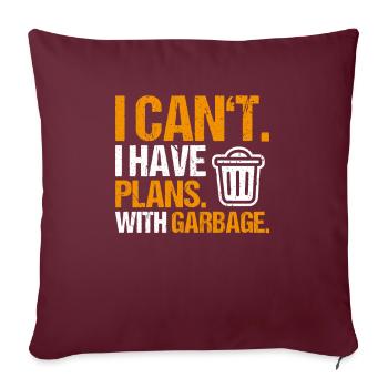 Spécialiste du recyclage et de la gestion des déchets - Housse de coussin décorative 45 x 45 cm - bordeaux - Devant