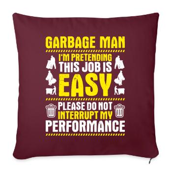 Spécialiste du recyclage et de la gestion des déchets - Housse de coussin décorative 45 x 45 cm - bordeaux - Devant