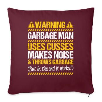 Spécialiste du recyclage et de la gestion des déchets - Housse de coussin décorative 45 x 45 cm - bordeaux - Devant