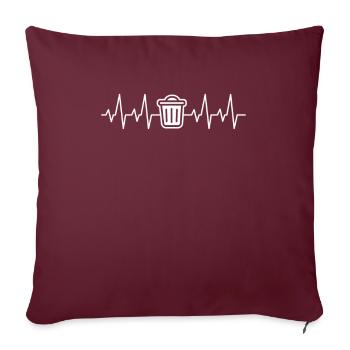 Spécialiste du recyclage et de la gestion des déchets - Housse de coussin décorative 45 x 45 cm - bordeaux - Devant