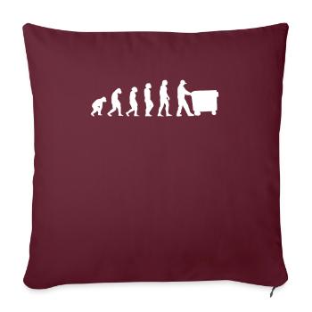 Spécialiste du recyclage et de la gestion des déchets - Housse de coussin décorative 45 x 45 cm - bordeaux - Devant