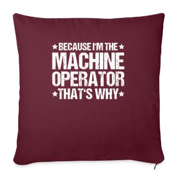Opérateur de machine et d’installation Opérateur de machine - Housse de coussin décorative 45 x 45 cm - bordeaux - Devant