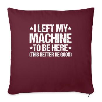 Opérateur de machine et d’installation Opérateur de machine - Housse de coussin décorative 45 x 45 cm - bordeaux - Devant