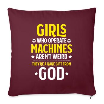 Opérateur de machine et d’installation Opérateur de machine - Housse de coussin décorative 45 x 45 cm - bordeaux - Devant