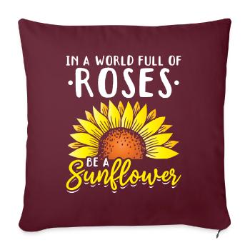 Jardin Tournesols Femmes Jardinage Fleurs - Housse de coussin décorative 45 x 45 cm - bordeaux - Devant