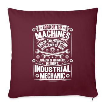 Industriemechaniker Mécanicien Industriel - Housse de coussin décorative 45 x 45 cm - bordeaux - Devant