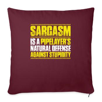 Constructeur de pipelines Construction de pipelines Pipelayer - Housse de coussin décorative 45 x 45 cm - bordeaux - Devant