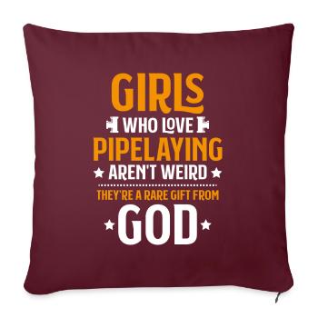 Constructeur de pipelines Construction de pipelines Pipelayer - Housse de coussin décorative 45 x 45 cm - bordeaux - Devant