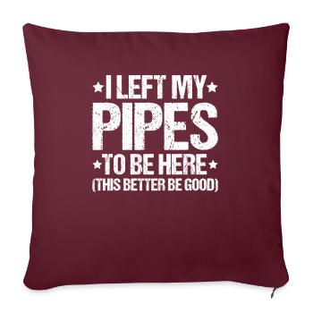 Constructeur de pipelines Construction de pipelines Pipelayer - Housse de coussin décorative 45 x 45 cm - bordeaux - Devant