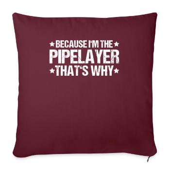 Constructeur de pipelines Construction de pipelines Pipelayer - Housse de coussin décorative 45 x 45 cm - bordeaux - Devant