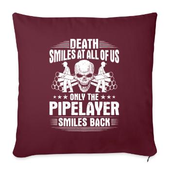 Constructeur de pipelines Construction de pipelines Pipelayer - Housse de coussin décorative 45 x 45 cm - bordeaux - Devant