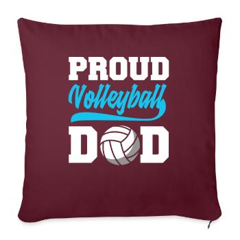 Drôle de volleyball Papa Cadeau - Housse de coussin décorative 45 x 45 cm - bordeaux - Devant