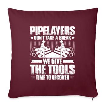 Constructeur de pipelines Construction de pipelines Pipelayer - Housse de coussin décorative 45 x 45 cm - bordeaux - Devant