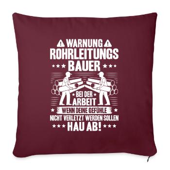 Constructeur de pipelines Construction de pipelines Pipelayer - Housse de coussin décorative 45 x 45 cm - bordeaux - Devant