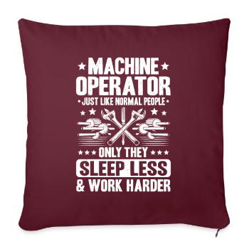 Opérateurs de machines et d’installations Opérateurs de machines - Housse de coussin décorative 45 x 45 cm - bordeaux - Devant
