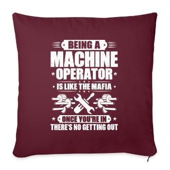 Opérateurs de machines et d’installations Opérateurs de machines - Housse de coussin décorative 45 x 45 cm - bordeaux - Devant
