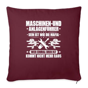 Opérateurs de machines et d’installations Opérateurs de machines - Housse de coussin décorative 45 x 45 cm - bordeaux - Devant