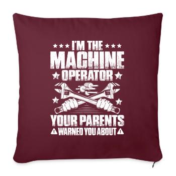 Opérateurs de machines et d’installations Opérateurs de machines - Housse de coussin décorative 45 x 45 cm - bordeaux - Devant
