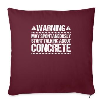 Betonbauer Stahlbetonbauer Ouvrier du béton - Housse de coussin décorative 45 x 45 cm - bordeaux - Devant